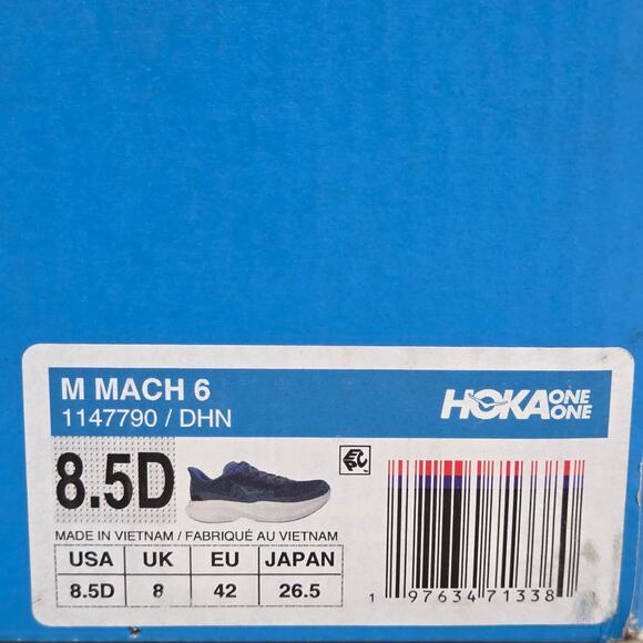 Hoka One M Mach 6 Downpour Thunder Size 8.5 D Men\'s Running Shoes 1147790 DHN main image 8